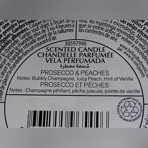 Bath & Body Works Peach Prosecco Macaron Single 1 Wick Candle Discontinued New - Picture 6 of 6